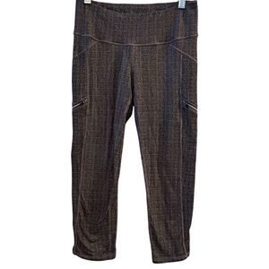 Athleta Women's Gray Herringbone Capri Leggings Size S Activewear